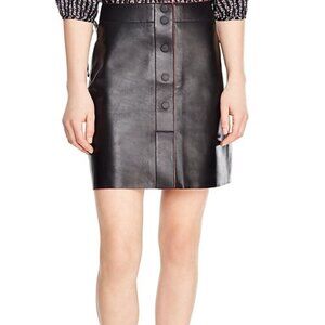 Sandro Milla Black Leather Mini Skirt - Size S/1/US 4/FR 36